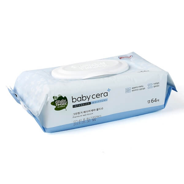 Khăn ướt cao cấp Green Finger tinh chất dưỡng ẩm, 64 tờ