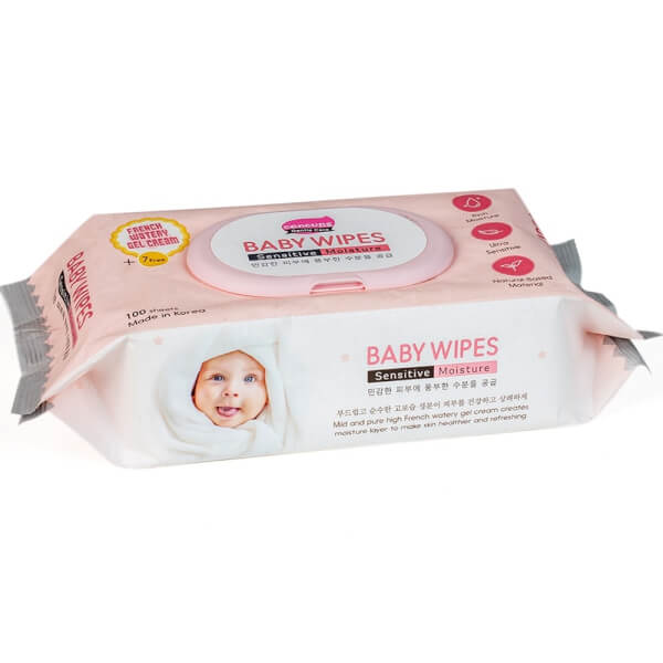 Combo 3 Khăn ướt ConCung Gentle Care Hàn Quốc cho da nhạy cảm, 100 tờ (màu hồng)