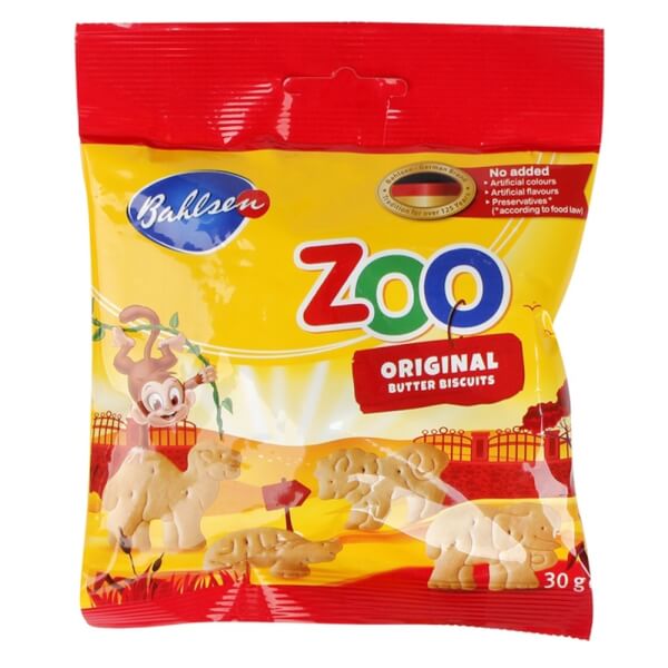 Bánh qui bơ hình thú Bahlsen Zoo 30g