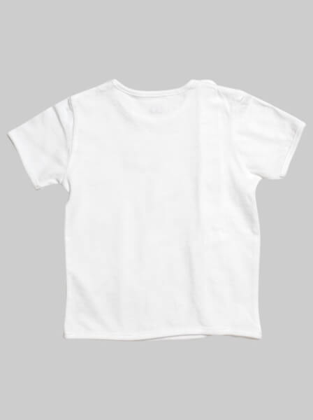 Áo sơ sinh cài chéo tay ngắn CF I049002 Trắng