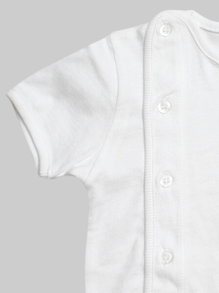 Áo sơ sinh cài chéo tay ngắn CF I049002 Trắng