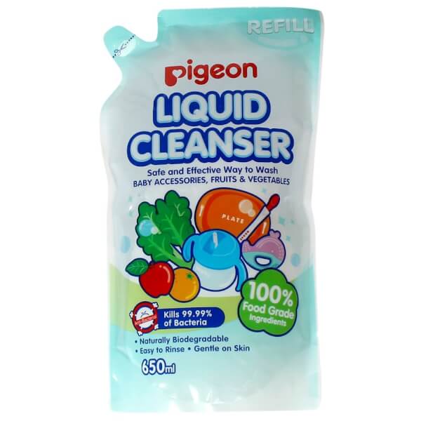 Dung dịch súc rửa bình sữa Pigeon túi 650ml refill
