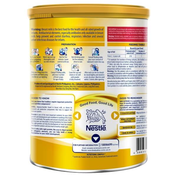 Sữa bột NAN Supreme 3, 900g