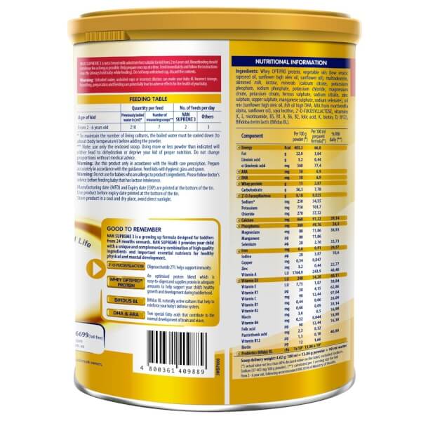 Sữa bột NAN Supreme 3, 900g