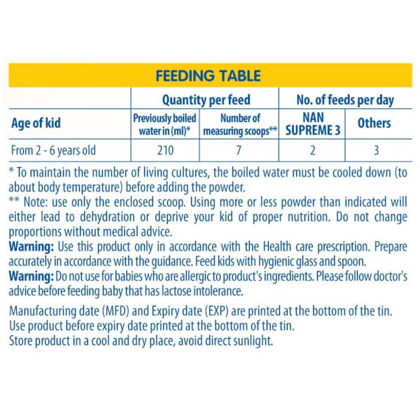 Sữa bột NAN Supreme 3, 900g