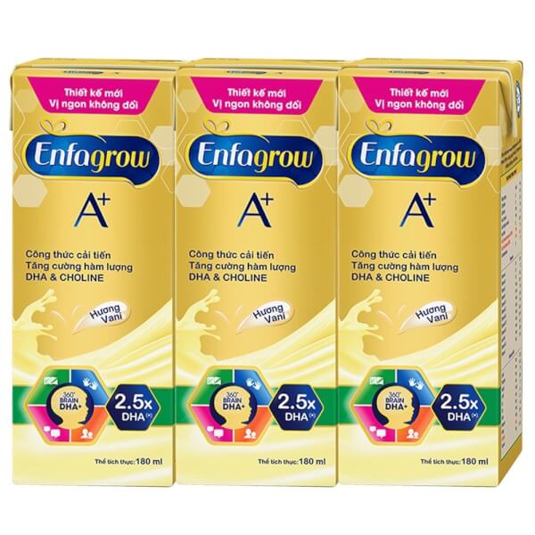 Thực phẩm bổ sung: Enfagrow A+ 360 Brain DHA+ hương Vani- Thùng 8 lốc