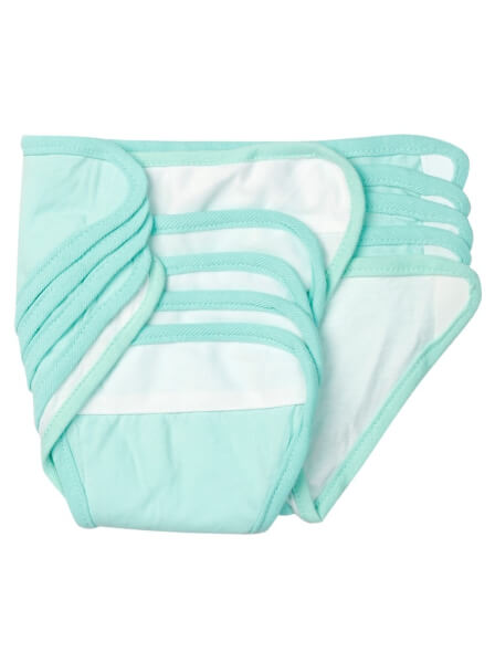 Tã vải sơ sinh dán 5 cái CF (cỡ 1/2/3, Xanh Ngọc)