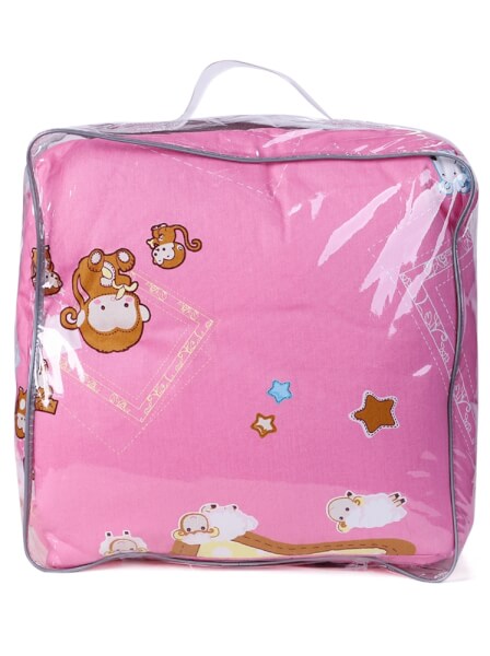 Bộ chăn gối cotton ConCung Good màu hồng