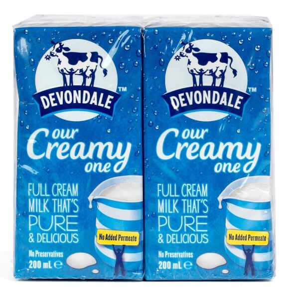 Sữa tươi nguyên chất tiệt trùng DEVONDALE MILK 200ml - Lốc 6 hộp