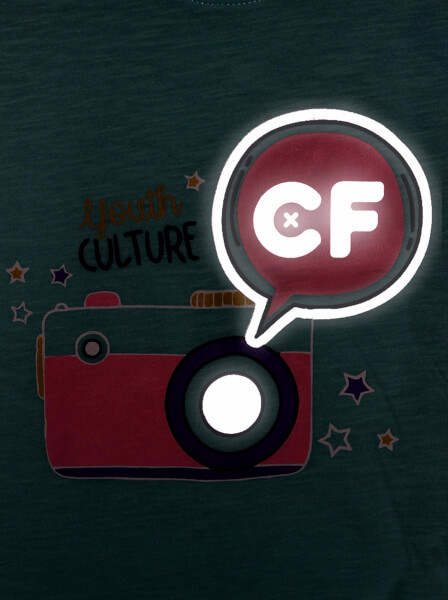 Áo thun bé gái tay ngắn CF G119003 Xanh