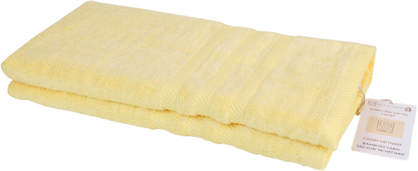 Khăn tắm sợi tre Uchibaby 60x120cm (Vàng)