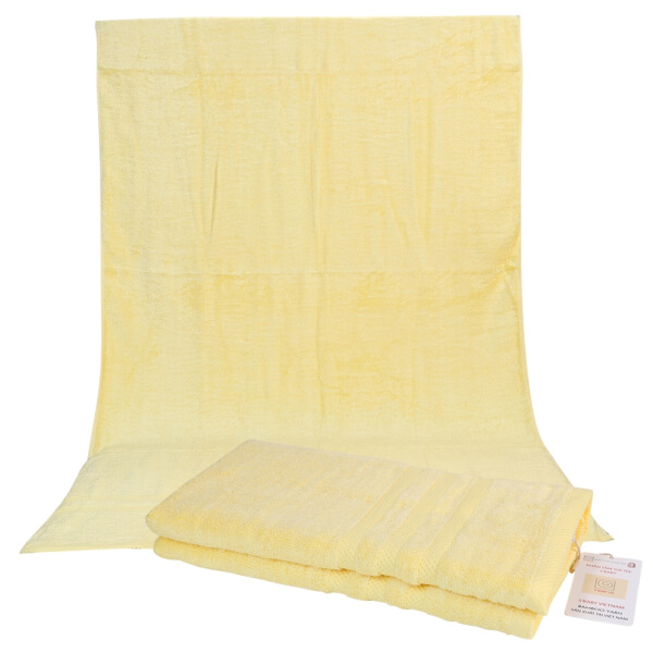 Khăn tắm sợi tre Uchibaby 60x120cm (Vàng)