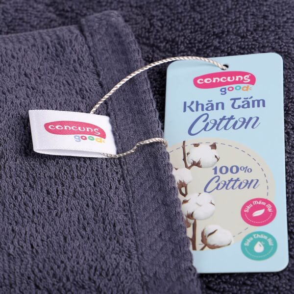 Khăn tắm cotton ConCung Good (Navy)