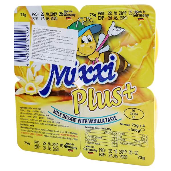 Váng sữa Mixxi - Vanila Plus 75g - Lốc 4