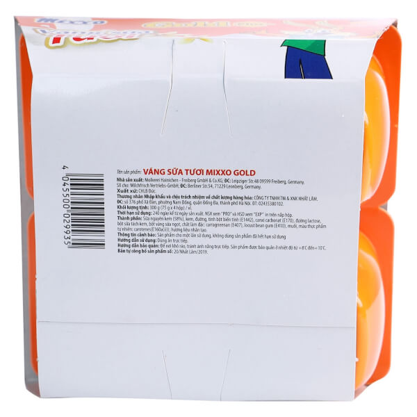 Váng sữa  tươi Mixxo Gold 75g - Lốc 4