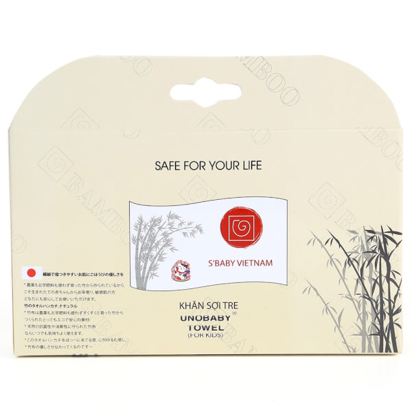 Combo 3 khăn sợi tre Unobaby 25x25cm (xanh, hồng, vàng)