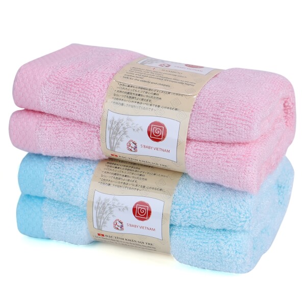 Khăn mặt sợi tre Unobaby 28x50 (1 hộp gồm 2 khăn)