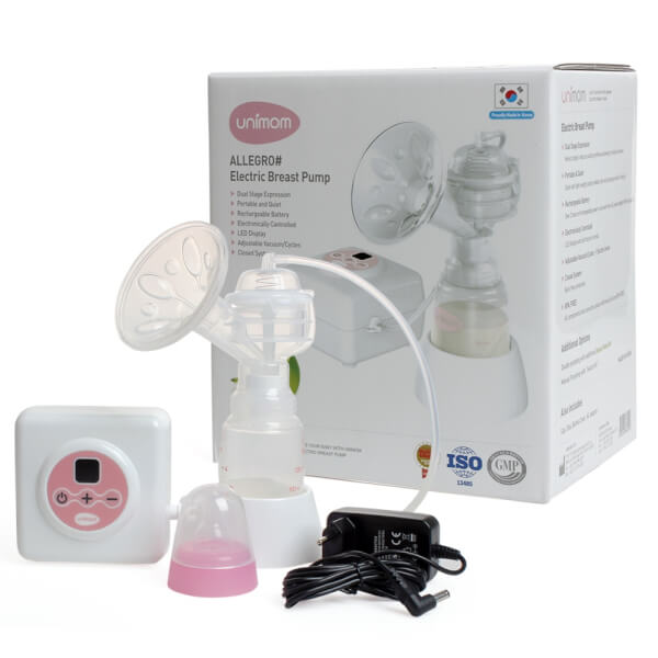 Máy hút sữa điện đơn có matxa Unimom Allegro UM880106