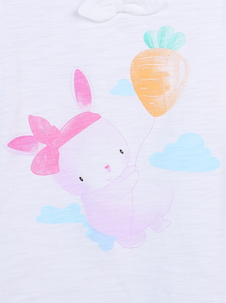 Áo thun bé gái tay ngắn CF G0320026 (2Y,Trắng)