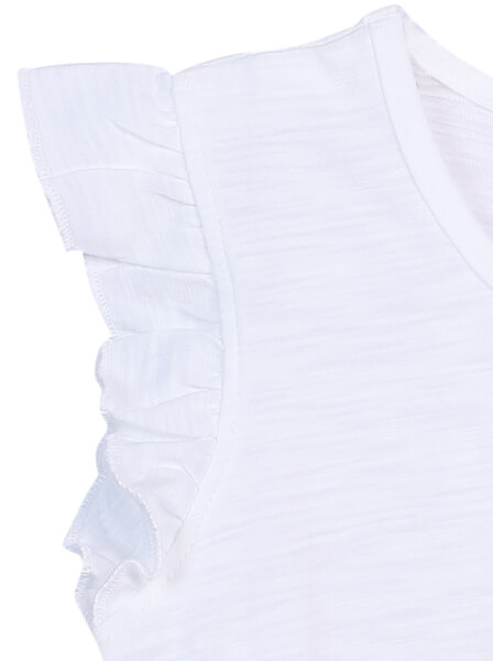 Áo thun bé gái tay ngắn CF G0320026 (2Y,Trắng)