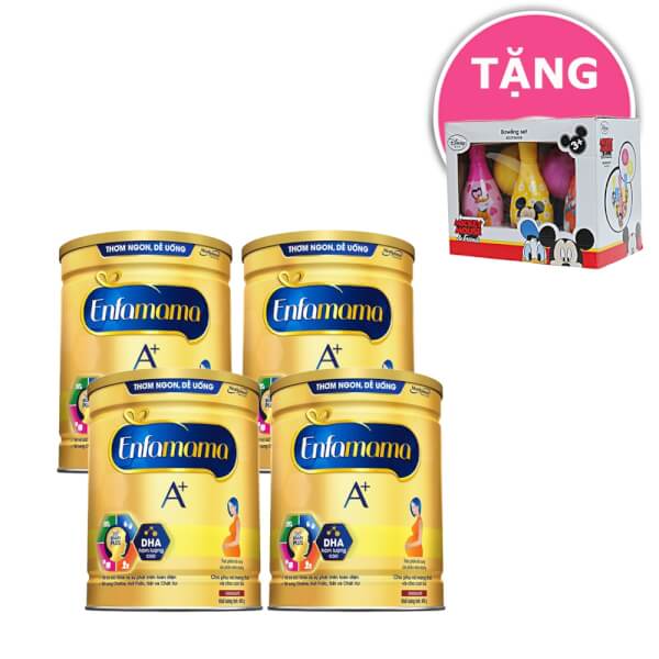 Combo 4 lon ENFAMAMA A  PWD Chocolate, 400g