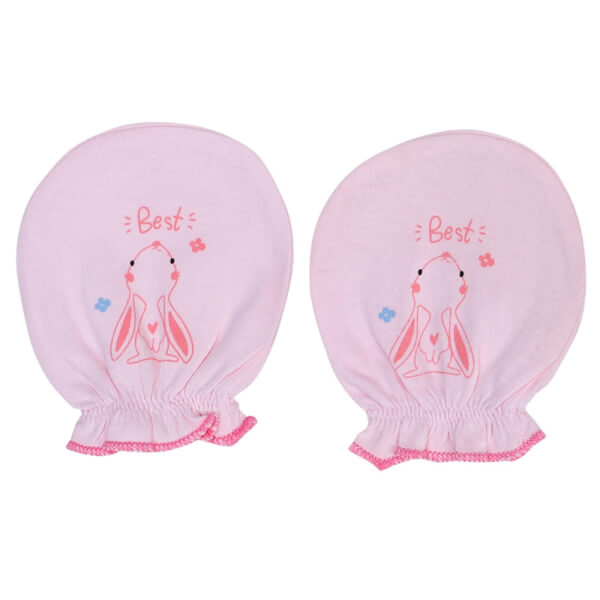 Bao tay sơ sinh thun 2 đôi CF I099001 (NB,Hồng)