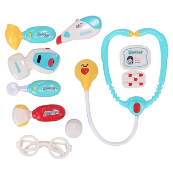 Bộ đồ chơi bác sĩ DUKA (màu xanh có đèn và âm thanh giả lập)