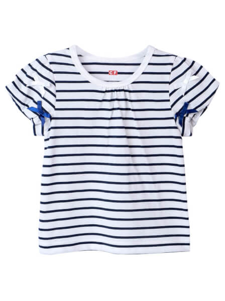 Áo thun bé gái tay ngắn CF G0320004 (Xanh Navi)