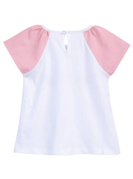 Bộ thun bé gái ngắn CF G0520017 (2Y,Trắng)