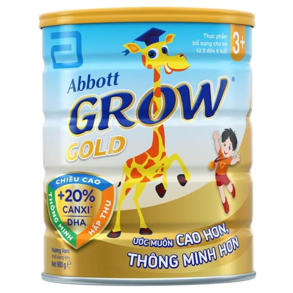 Combo 5 Sữa Abbott Grow 3+ 850g (3-6 tuổi) (tên cũ: Abbott Grow Gold 3+, giao bao bì ngẫu nhiên)