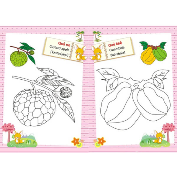 Tập tô màu mẫu giáo - Chủ đề Quả B7.5