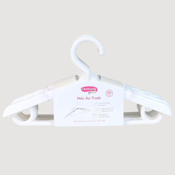 Móc áo trượt ConCung Good 178 - Màu trắng (5 cái/lốc)