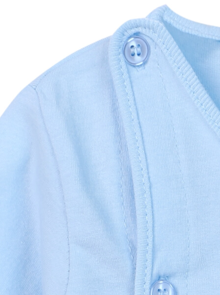 Cặp áo sơ sinh cài chéo tay ngắn CF I0420009 (Xanh dương)