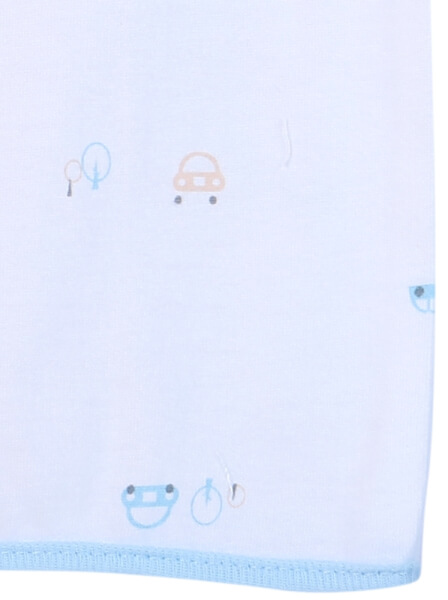 Cặp áo sơ sinh cài chéo tay ngắn CF I0420009 (Xanh dương)