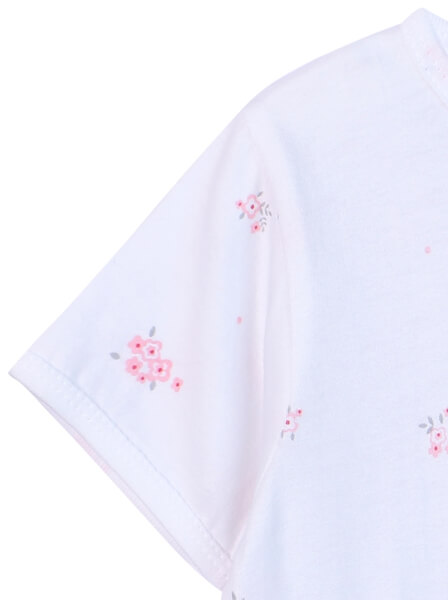 Cặp áo sơ sinh cài giữa tay ngắn CF I0420006 (Hồng)