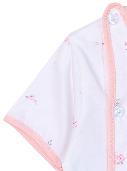 Cặp áo sơ sinh cài chéo tay ngắn CF I0420006 (Hồng)
