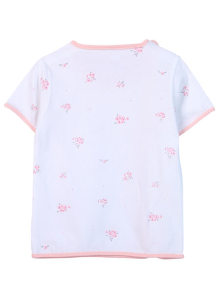 Cặp áo sơ sinh cài chéo tay ngắn CF I0420006 (Hồng)