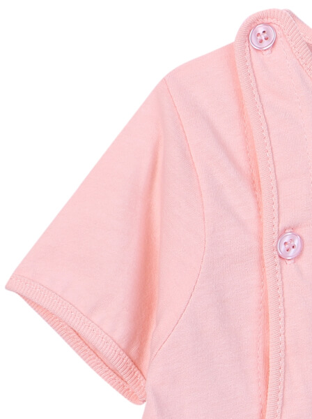 Cặp áo sơ sinh cài chéo tay ngắn CF I0420006 (Hồng)