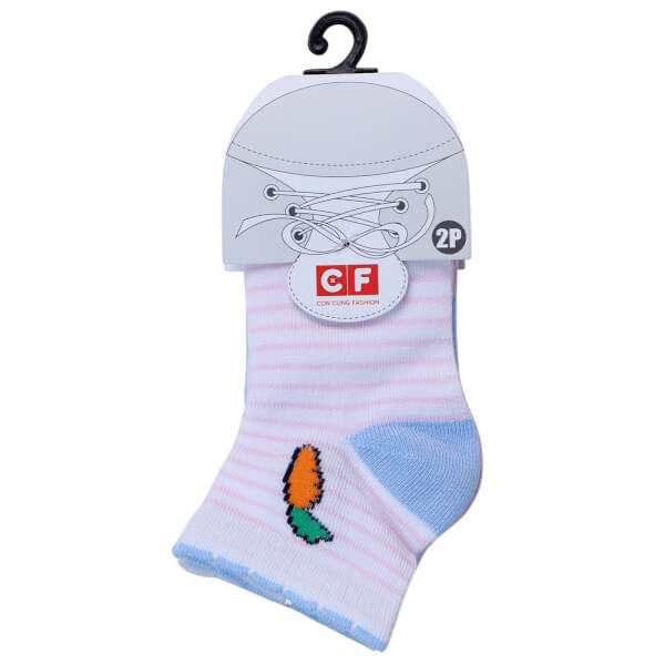 Cặp 2 đôi vớ bé gái Bamboo CF I0120032 (3-4Y,Nhiều màu)