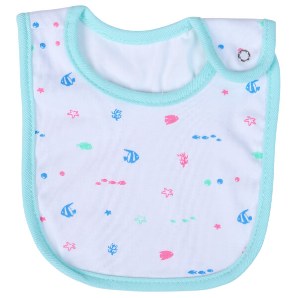 Yếm sơ sinh cài nút 2 cái CF I129017 (1,Xanh ngọc)