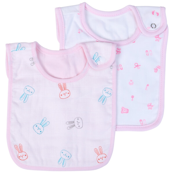 Yếm sơ sinh cài nút 2 cái CF I129017 (1,Hồng)