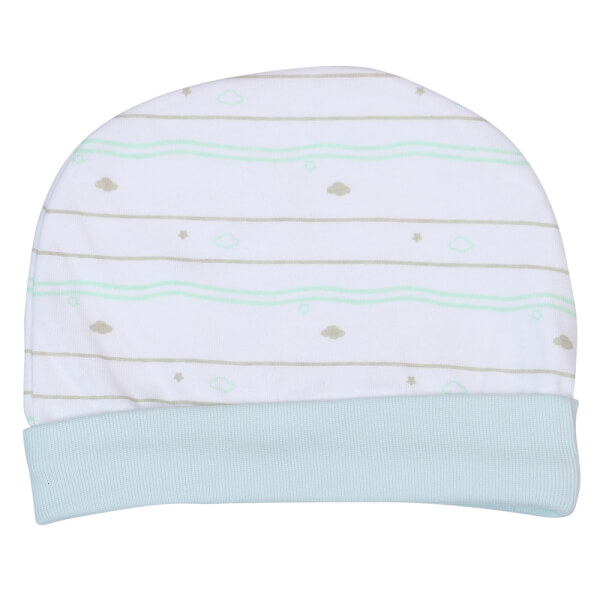 Bộ nón bao tay chân sơ sinh bo CF I129013 (NB,Xanh ngọc)