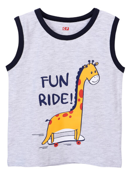 Bộ thun bé trai ngắn CF B0220004 Xám