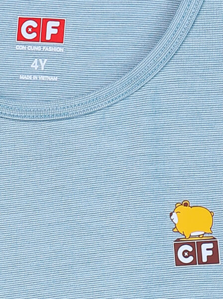 Bộ thun bé trai dài CF B0520003 (Xanh)