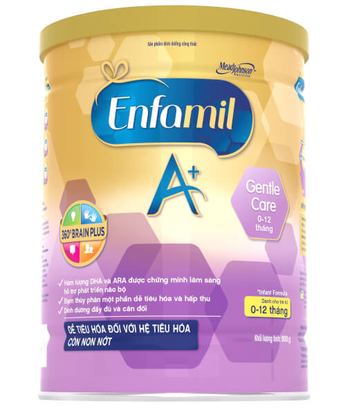 Combo 2 lon Sữa Enfamil A+ Gentle Care Infant Formula 800g (0-12 tháng)