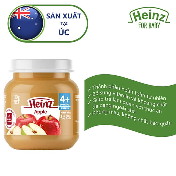 Táo nghiền cho trẻ từ 4 tháng tuổi - Heinz Apple