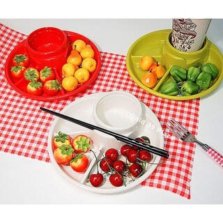 Khay ăn 3 ngăn cho bé có kèm khay để cốc, thìa dĩa (KBN)