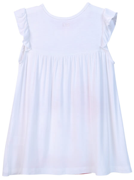 Đầm thun bé gái CF G0820015 (Trắng)