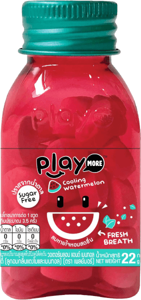 Kẹo the vị dưa hấu Playmore hũ 22g