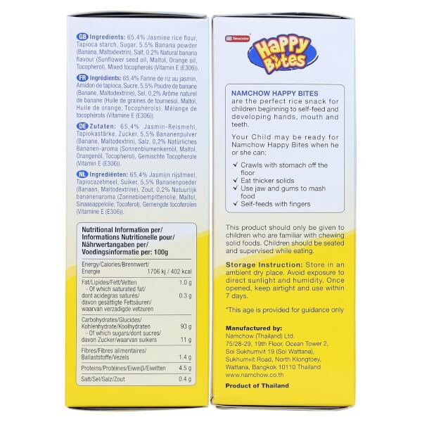 Bánh Gạo Ăn Dặm Cho Trẻ Em Happy Bites Chuối 50g